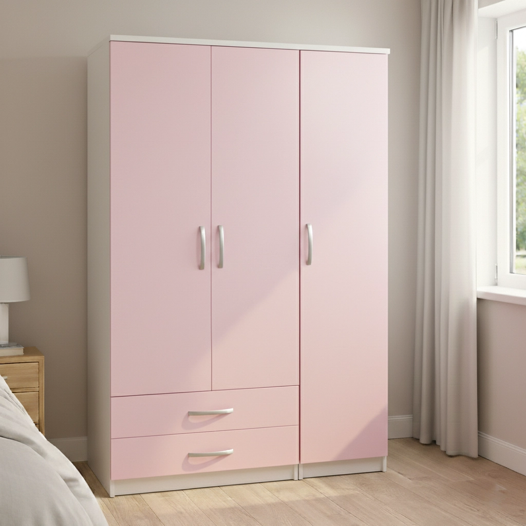Premium 3 Door Wardrobe with Drawer Storage | Woodere - Image 7