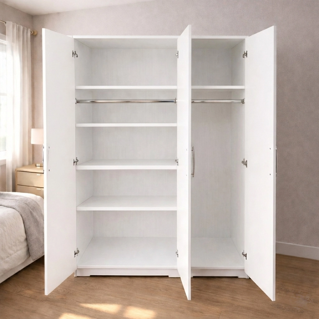 Spacious 3 Door Wardrobe with Mirror | Woodere - Image 10
