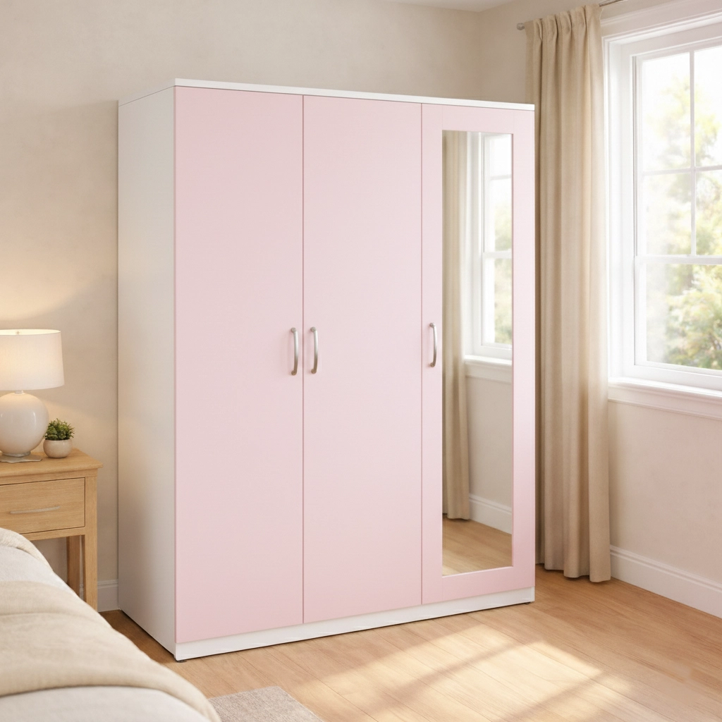 Spacious 3 Door Wardrobe with Mirror | Woodere - Image 7