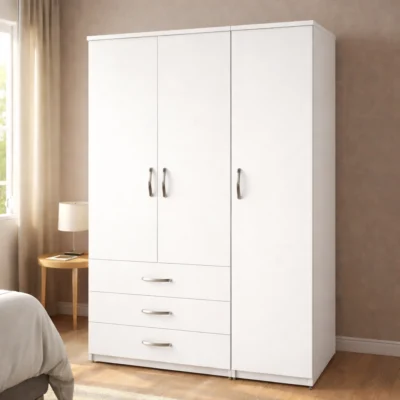 Spacious 3 Door Wardrobe with Drawers | Woodere