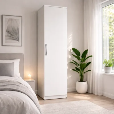 white 1 door wardrobe modern bedroom furniture